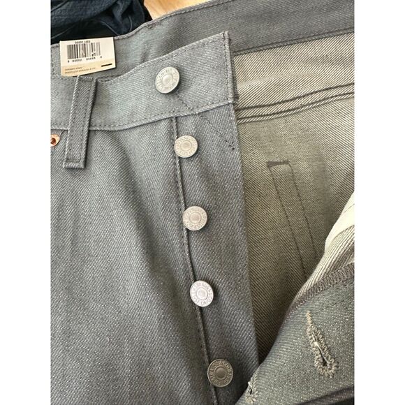 New Levi's 501 Shrink To Fit Original Straight Rigid Gray Jeans Men's 31x32 - Picture 2 of 5